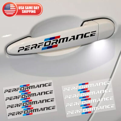 4PCS M Performance Car Decals Door Handle Sticker Car Body Decal Sport Decorate