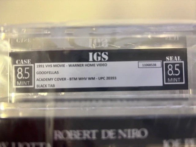 1991 "GoodFellas" VHS, IGS Graded 8.5, Watermark/Seal 8.5 MINT -- RARE Foto 2 de 4