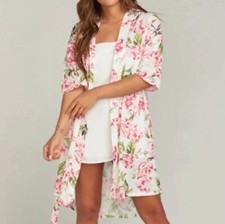Show Me Your Mumu Open Front Floral Kimono Duster One Size EUC
