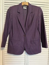 SAG HARBOR Women s Size 8P 8 Petite Vintage Wool Blazer Suit Jacket Solid READ