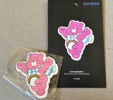 NEW UNUSED Collectable Care Bears Shaped Strawberry  Scented Car Air Freshener