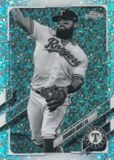 2021 Rougned Odor Topps Chrome #3 Black & White Mini-Diamond Refractor - Rangers