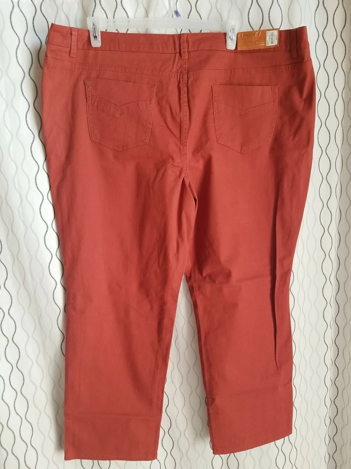 Sonoma Lifestyle Women's Pants Modern Fit Straight 213 BRNT BRICK Size 24 W - Image 2 of 4