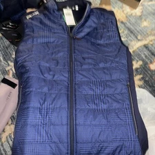 Ralph Lauren RLX Golf Full Zip Stretch Vest Green/Navy Men's Size L MRSP $228