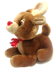 Applause Rudolph the Red Nose Reindeer Plush Stuffed Deer 6" Christmas Vintage