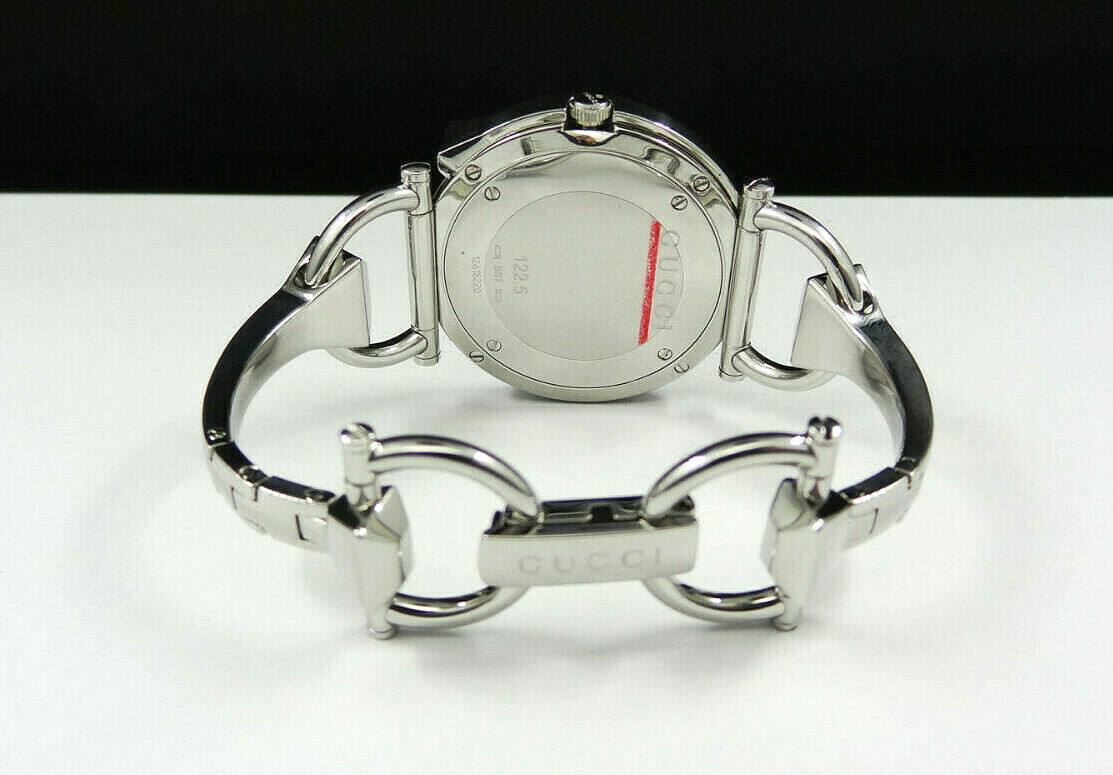 Gucci 122 Series Chiodo Helical Dial Diamond Accented Silver Tone