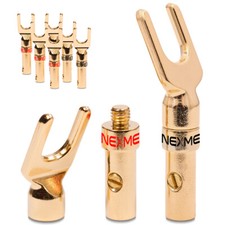 Gabelschuhe 8x NEXMEX Y-Stecker Gabelkabelschuhe Lautsprecherkabel Gabelstecker