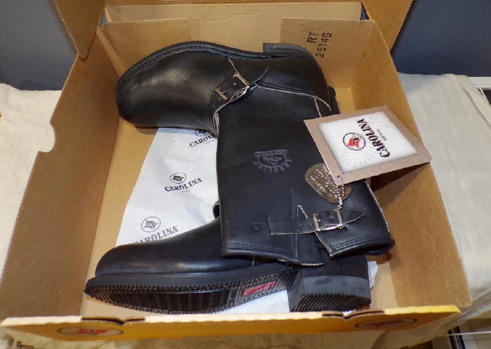 Bota de trabajo Carolina 115 Saddleback para hombre punta de acero ingeniero motocicleta NUEVA EN CAJA NUEVA Foto 2 de 4