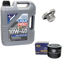 MotoröL ÖLfilter SK805 10W40 5Liter + ÖLablassschraube FüR Opel Astra G Caravan