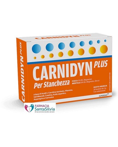 CARNIDYN PLUS 20 BUSTINE INTEGRATORE STANCHEZZA - ALFASIGMA - Foto 1 di 2