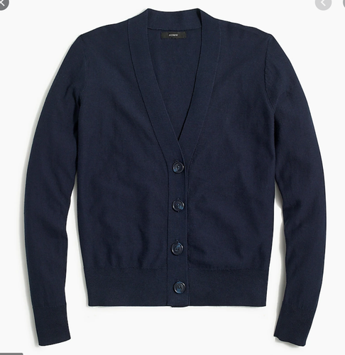 V-Neck Cotton Cardigan Sweater 