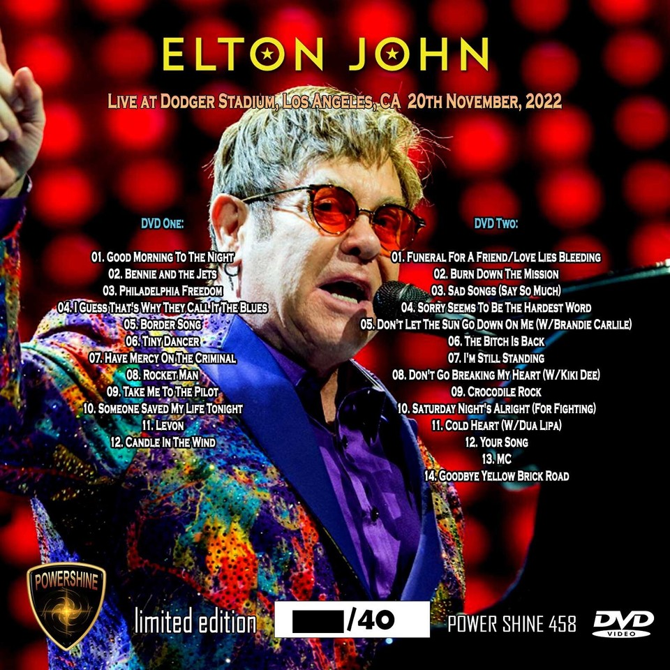 ELTON JOHN LOS ANGELES 2022 FINAL NIGHT 2DVD eBay