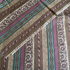 BTY Vintage Stripe Fabric Cotton Print Purple Brown Marcus Bros