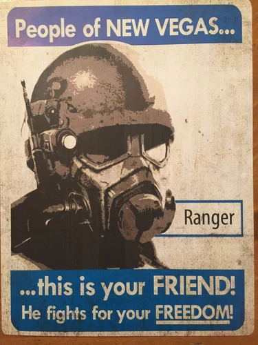Tin Sign Vintage Fallout People Of New Vegas This Is Your Friend