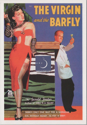 The Virgin and The Barfly Gerald Foster Book Gal Without Money Promo postcard RC