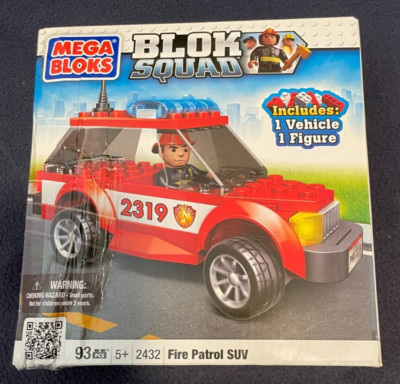 Mega Bloks Blok Squad Fire Patrol SUV 93 Pieces #2432 - NIB