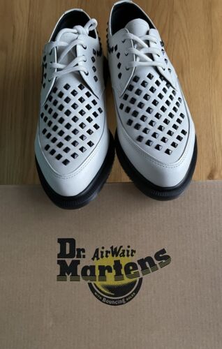 BNIB Dr Martens Willis Stud LEATHER Shoes Size 6.5 40 White Guaranteed Original - Picture 5 of 10