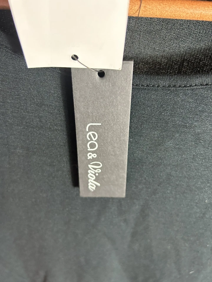 New Lea & Viola Women Black Casual Dress M Long Sleeve - Image 3 of 4