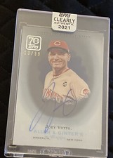 2021 Topps Clearly Authentic Certified Joey Votto Reds 13/99 Autograph Card
