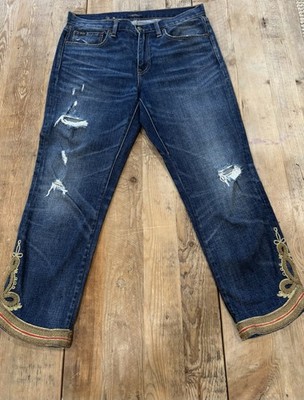 Polo Ralph Lauren jeans Women s Size 31 Waverly Straight Crop Embroidered