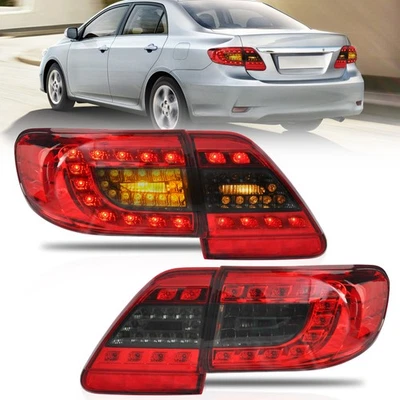 Paar VLAND LED DRL Rückleuchten für Toyota Corolla 2011 2012 2013 Gelb Blinker - Bild 1 von 4