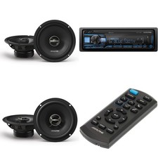 Alpine UTE-73BT, RUE-4360 Remote w/ EL-E65-G Coaxial DM-65-G 6.5" Speaker Set