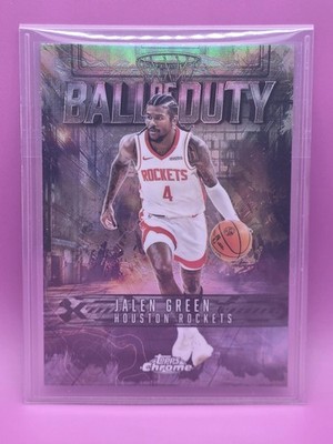 Topps Chrome 2025-26 Ball of Duty BD-8 HOU Jalen Green Refractor