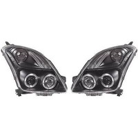 LHD Scheinwerfer Projektor Paar Angel Eyes Klar Schwarz H1 Suzuki Swift 05-10