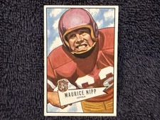 VINTAGE 1952 Bowman Small #107 Maurice Nipp RC, Philadelphia Eagles, EX BEAUTY