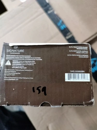 Signature Hardware 955086 Elita Toilet Paper Holder - Brushed Nickel  - Picture 1 of 2