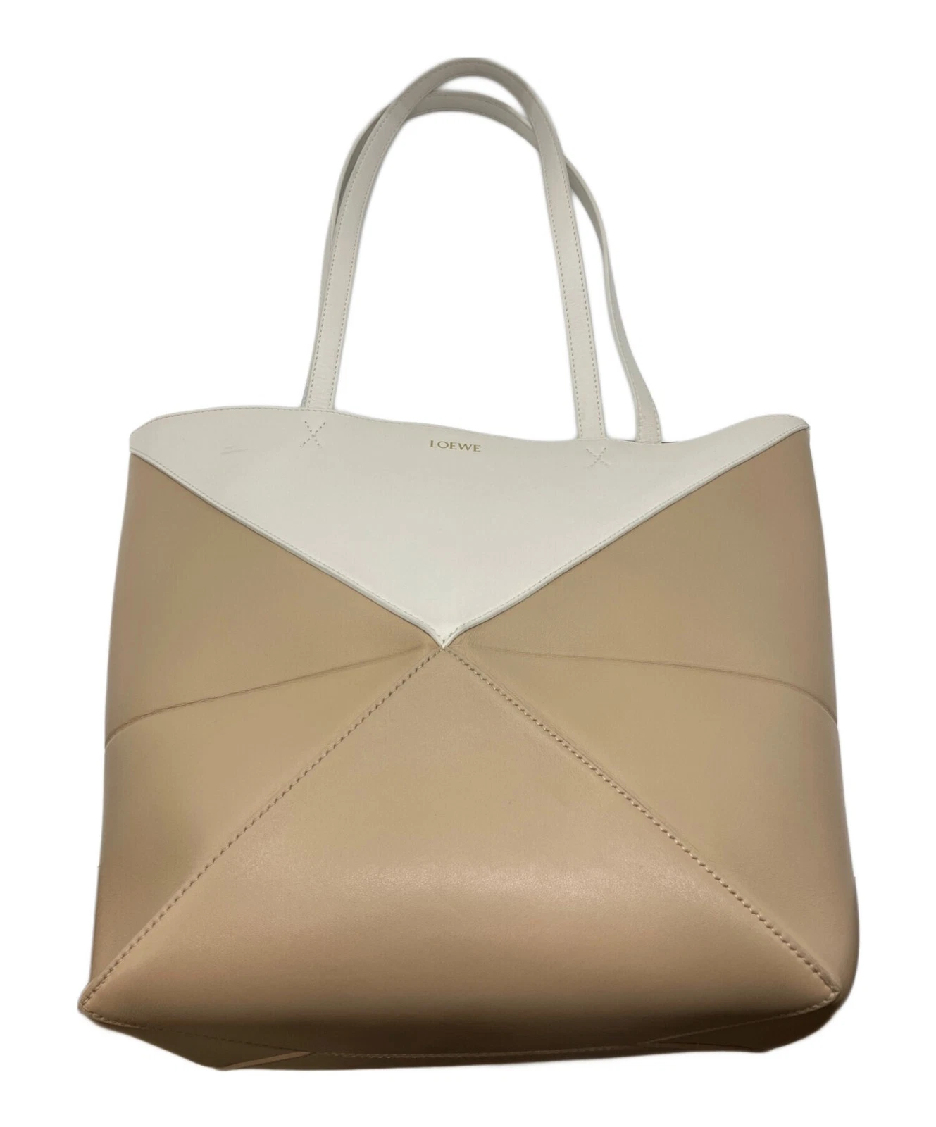 Loewe — Loewe Puzzle Medium Brown Tote Bag #TFB1431