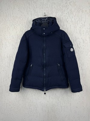 Moncler Montgenevre Giubbotto Wool Down Jacket Navy Blue Mens Size 3/XS