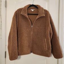 Athleta Cloud Fleece Jacket Pampas Brown L