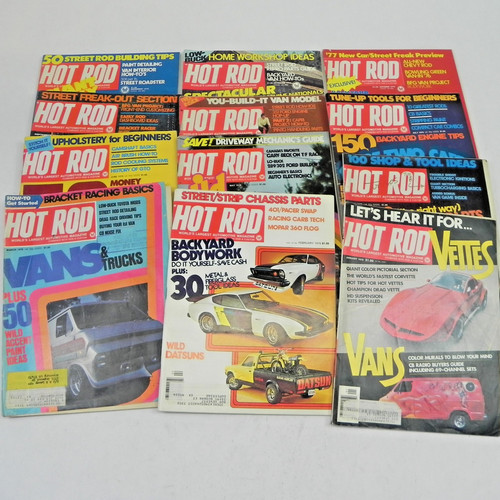 1976 HOT ROD MAGAZINE 12 ISSUES FULL COMPLETE YEAR RACING CARS MUSCLE CUSTOM