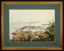Guido Odierna Signed original oil painting. Ischia Island. "Taormina"