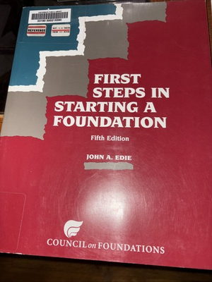 #ad First Steps In Starting A Foundation John Edie $39.50
