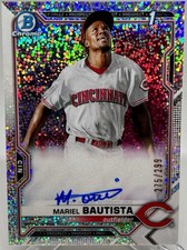 Mariel Bautista 2021 Bowman 1st CPA-MB Chrome /299  Auto Cincinnati Reds