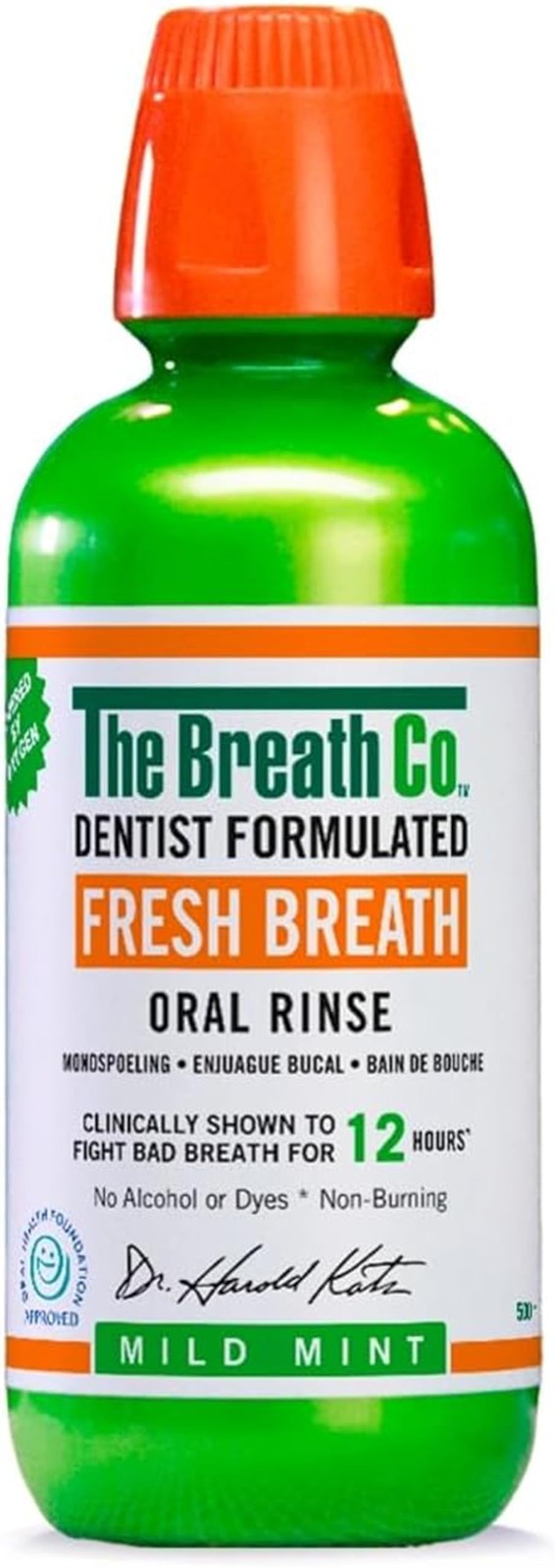 The Breath Co Alcohol Free Mouthwash Dentist Formulated Oral Rinse for 12 Hours