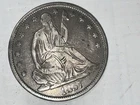 1857 S Seated  liberty half dollar FINE!!!