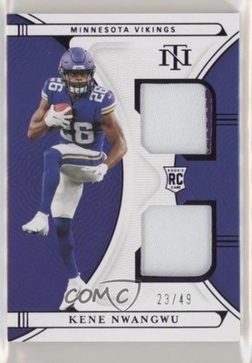 2021 National Treasures Rookie Dual Materials Purple 23/49 Kene Nwangwu RC s3g