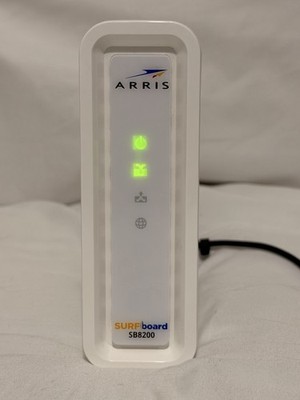 ARRIS SURFboard SB8200 DOCSIS 3.1 Cable Modem White 2 LAN Ports Power Adapter