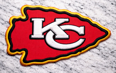 KANSAS CITY CHIEFS RED ARROW LOGO NFL EMBROIDERED IRON ON PATCH 4''X2'' FREE SHIP