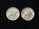 1938 & 1944 Mercury Silver Dimes Brilliant Uncirculated NICE!