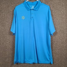 Walmart Employee Uniforms Men's Polo Short Sleeve Shirt Blue Size Large