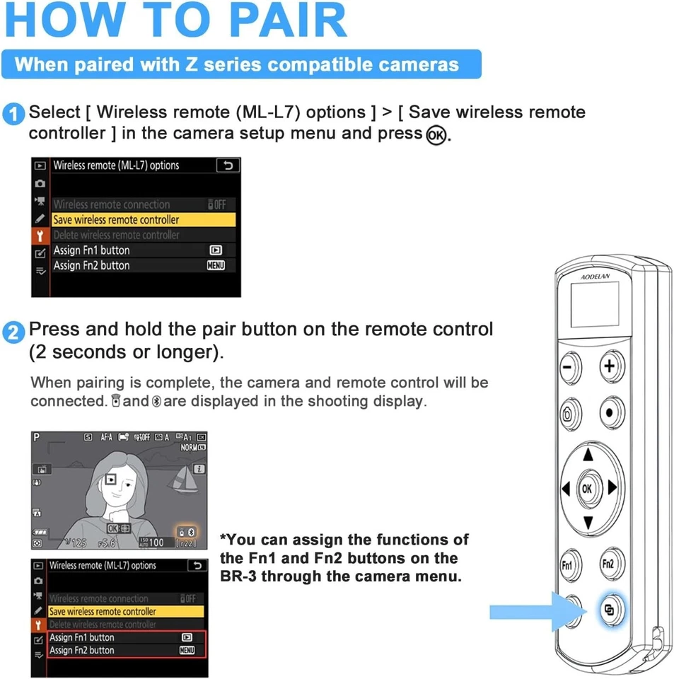 Wireless Shooting Grip Tripod w/ OLED Remote for Nikon Z/Zfc/Z30/P1000 - Image 4 of 4
