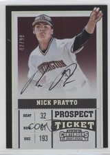 2017 Contenders Draft Picks Variation Prospect Ticket 42/99 Nick Pratto Auto 8k4