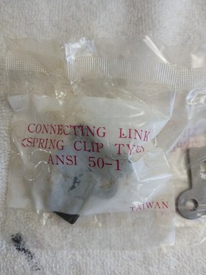 Chain Connectin LINK Spring Clip Type ANSI 50-1 NEW 6 Pack