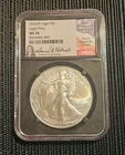 2025 (P) SILVER EAGLE NGC MS70 EAGLE PRIVY ANNA CABRAL HAND SIGNED FLAG LABEL