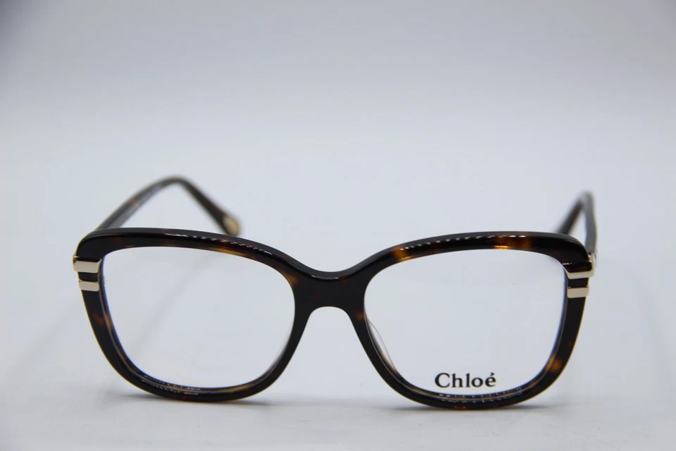 NUEVOS ANTEOJOS CHLOE CH0119O 002 HAVANA MONTURAS AUTÉNTICAS PLATEADAS 54-17 Foto 2 de 4