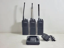 Lot Of 3 Motorola Radius GP300 2-Way Radios - Tested for Power On - Plz Read All
